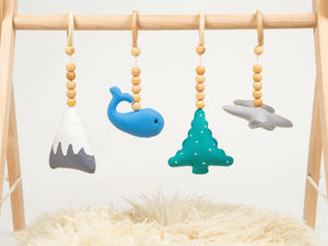 Rocking Potato Felt Terrain - 2 Themed Hanging Toys – Baby Toy Accessories - Toy Hangings
