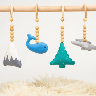 Rocking Potato Felt Terrain - 2 Themed Hanging Toys – Baby Toy Accessories - Toy Hangings