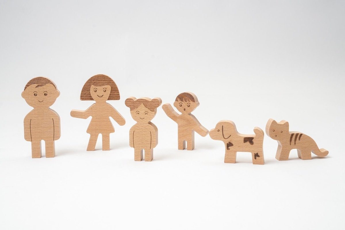 Rocking Potato My Family- Set of Six Wooden Toys - FAMS