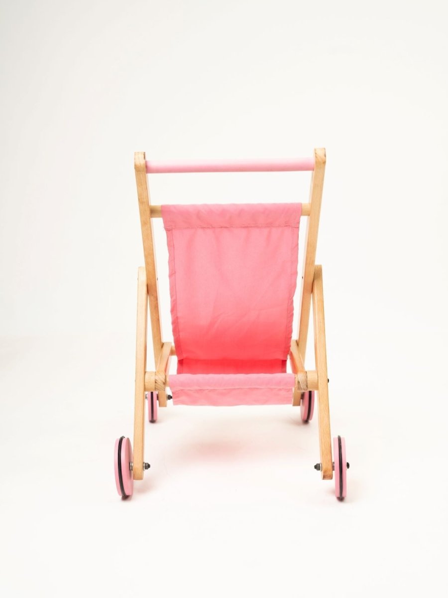 Rocking Potato Wooden Doll Stroller- Pink – The Mom Store