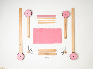 Rocking Potato Wooden Doll Stroller- Pink - DS-Pink