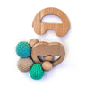 Rocking Potato Wooden Teether Cum Rattle - Apple & Car - TR-AC