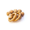 Rocking Potato Wooden Teether cum Rattle - Beads & Rings - TR-BR