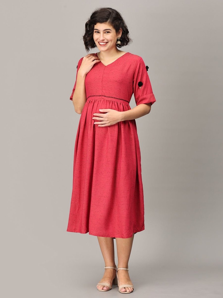 Rodeo Rose Maternity And Nursing Kurti Dress - MEW-SK-RDR-S
