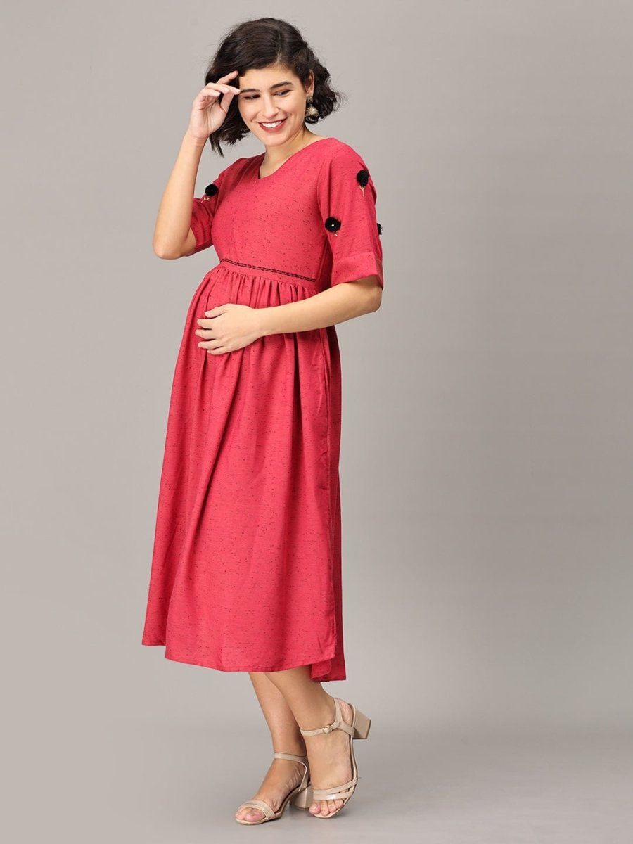 Rodeo Rose Maternity And Nursing Kurti Dress - MEW-SK-RDR-S