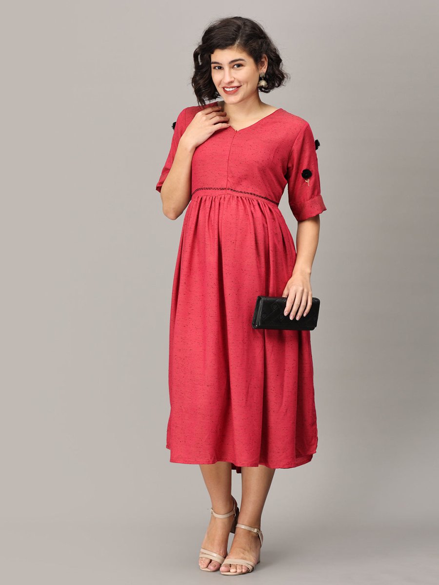 Rodeo Rose Maternity And Nursing Kurti Dress