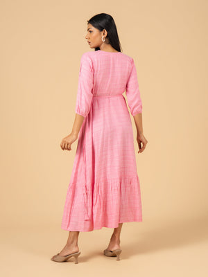 Rose Charm Maternity Wrap Dress - S Maternity Casual Dress
