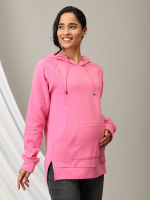 Ros√© Reverie maternity and Nursing Hoodie Sweatshirt - MNSWT - SD - RSRV - S