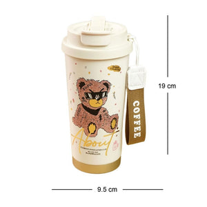 RoseGold Ted Stainless Steel premium Insulated Detox Infuser Bottle with Tea and Fruit Infuser attachment, 520ml - Back To School