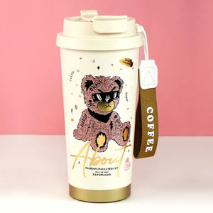 RoseGold Ted Stainless Steel premium Insulated Detox Infuser Bottle with Tea and Fruit Infuser attachment, 520ml - Back To School