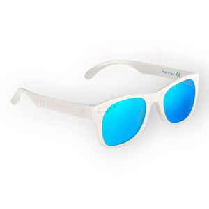 Roshambo Ice Ice Baby White Shades - Baby (0-2 Yrs) - Mirrored Blue - Gears & Toys