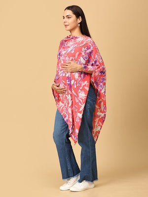 Rosy Bloom Nursing Cover And Top - Multi Nursing Cover