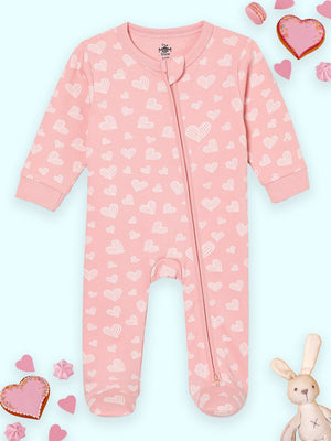 Rosy Hearts Infant Zipper Romper - ROM - TC - RSYHRT - PM