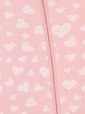 Rosy Hearts Infant Zipper Romper - ROM - TC - RSYHRT - PM