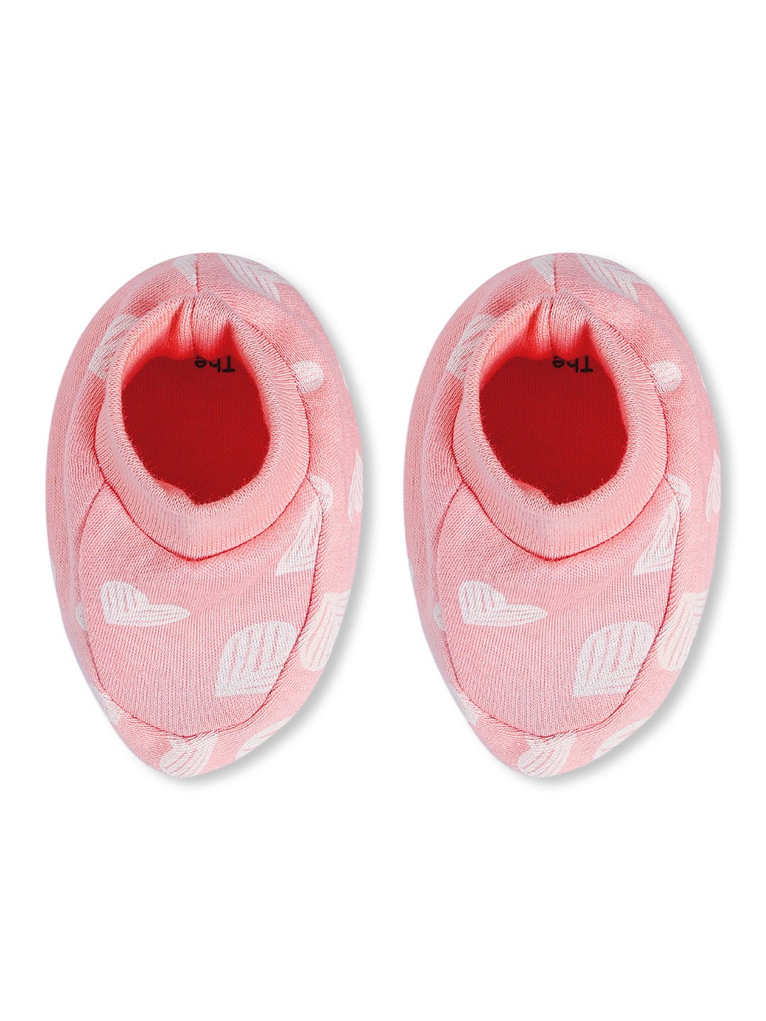 Rosy Hearts - Mittens, Booties and Cap set - MBC - RSYHR