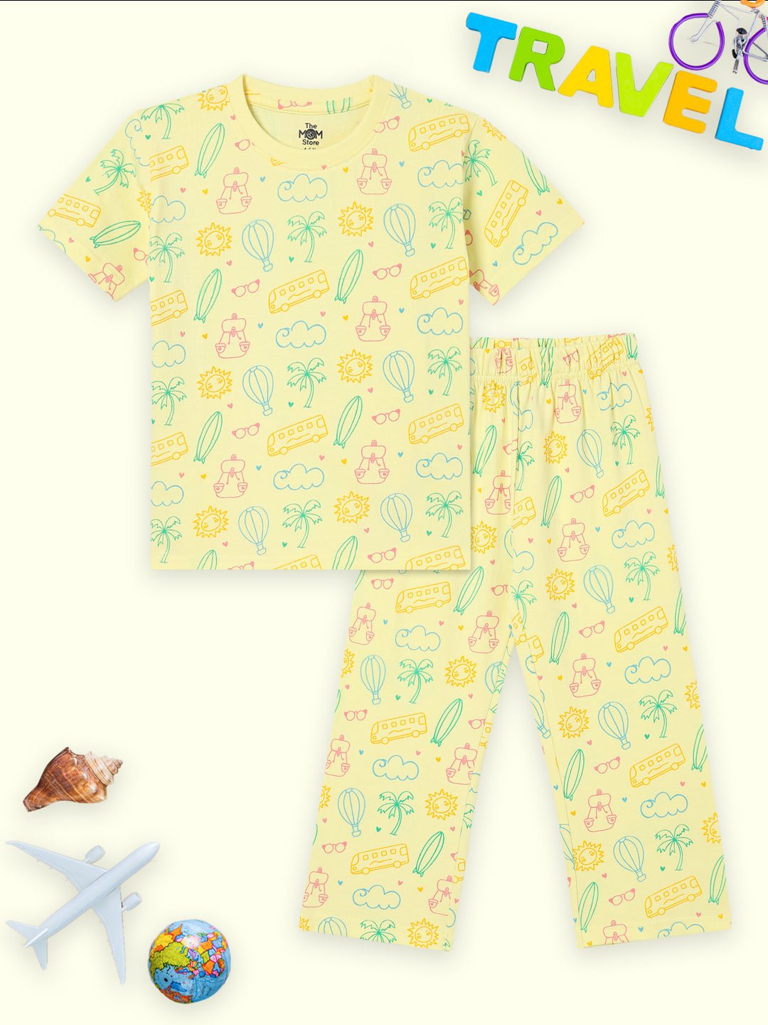 Route to Rest Baby and Kids Pajama Nightsuit Set - TPS - AN - ROTRS - 0 - 6