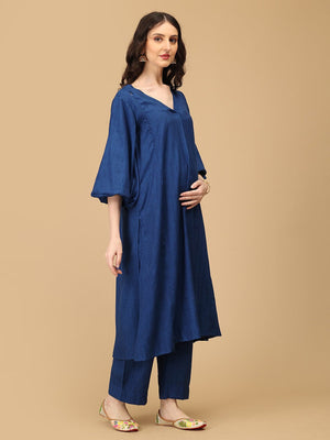 Royal Affair Maternity and Nursing Co Ord Set - MEW - SK - RYLAF - S