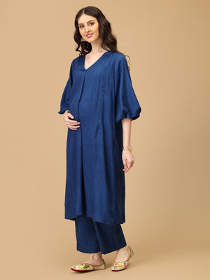 Royal Affair Maternity and Nursing Co Ord Set - MEW - SK - RYLAF - S