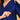 Close-up of concealed side zipper on royal blue maternity silk kurta for easy nursing access.