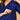 Close-up of concealed side zipper on royal blue maternity silk kurta for easy nursing access.