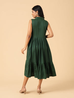 Royal Emerald Maternity and Nursing Dress - S Maternity Casual Dress