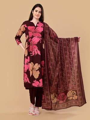 Royal Garnet Maternity and Nursing Kurta Set With Dupatta - S Maternity Ethnic Set