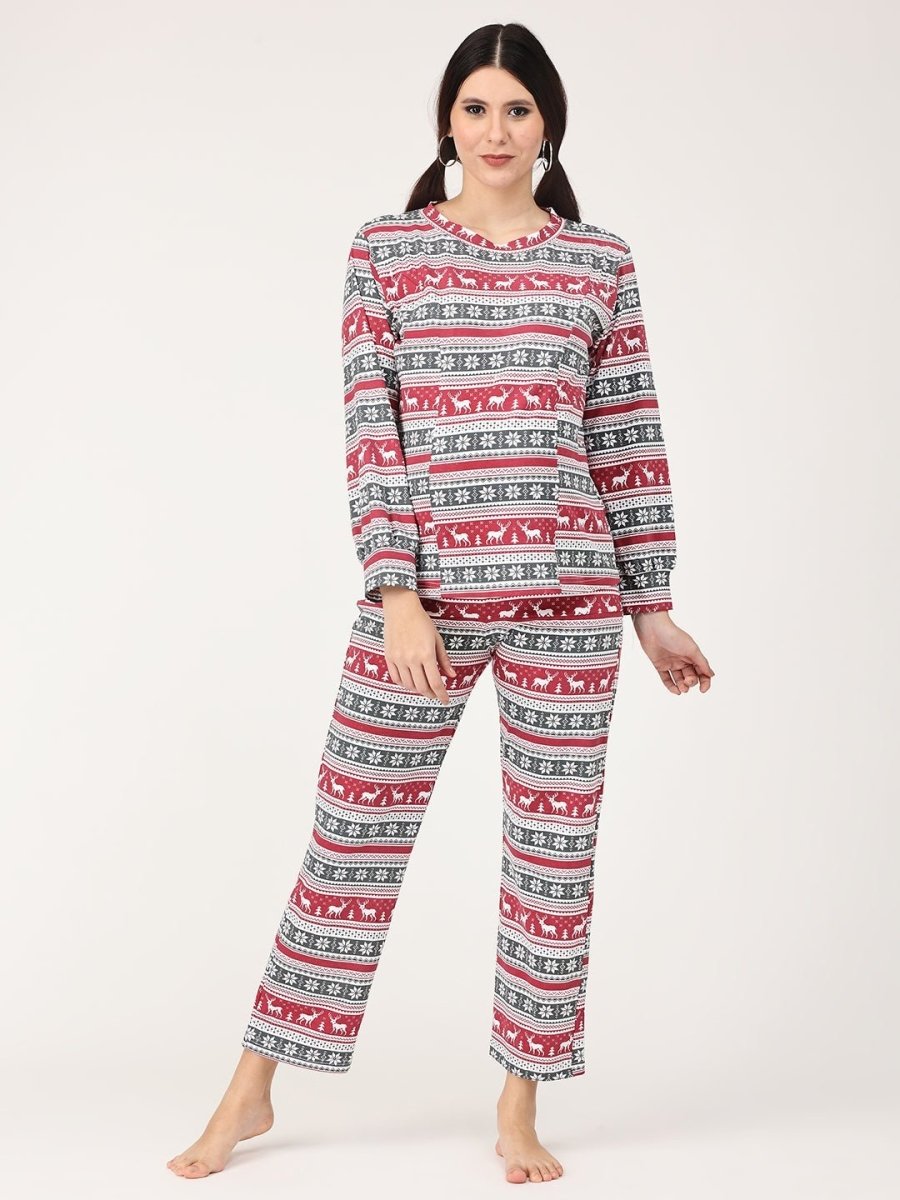 Rudolph Maternity and Nursing Sweatshirt Co- Ord Set - PYJ-RMTW-S