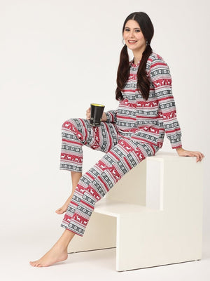 Rudolph Maternity and Nursing Sweatshirt Co- Ord Set - PYJ-RMTW-S