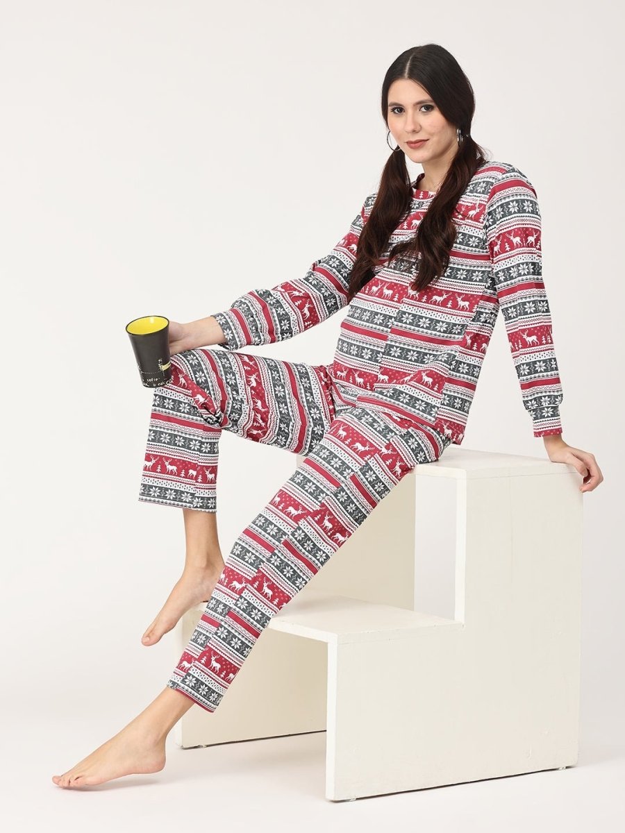 Rudolph Maternity and Nursing Sweatshirt Co- Ord Set - PYJ-RMTW-S