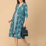 Rule in Teal Maternity and Nursing Shacket Dress - DRS - SK - RLITL - S