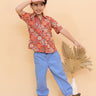 Rust Ajrakh Print Boys Shirt - KES - SC - RSTAJB - 0 - 6