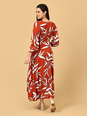 Rust and Relax Maternity and Nursing Dress - DRS - SK - RSRLX - S