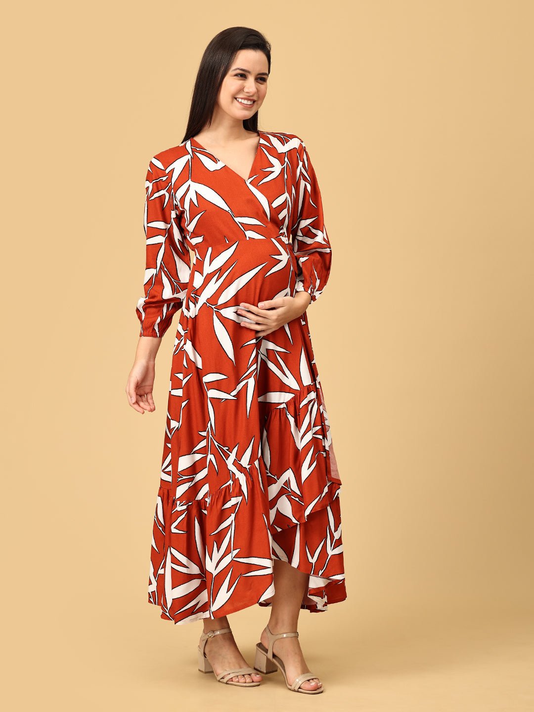 Rust and Relax Maternity and Nursing Dress - DRS - SK - RSRLX - S