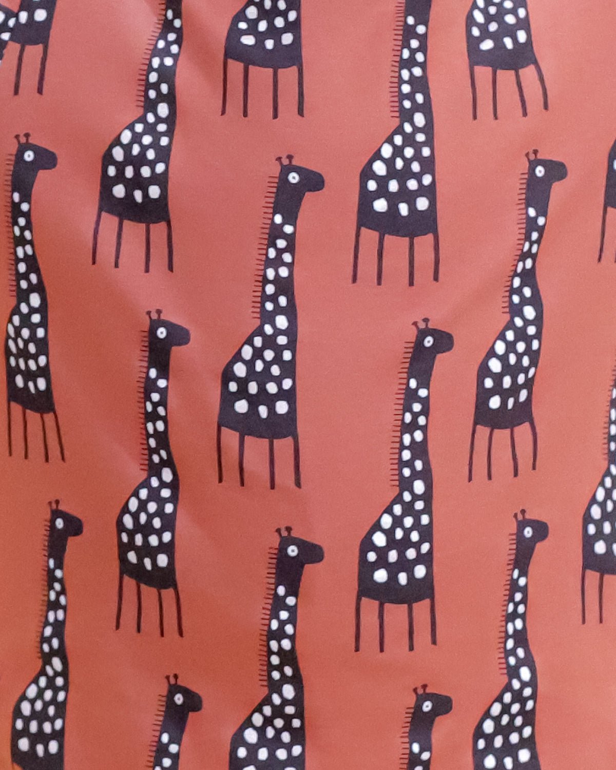 Rust Giraffe Printed Kids Casual Co Ord Set