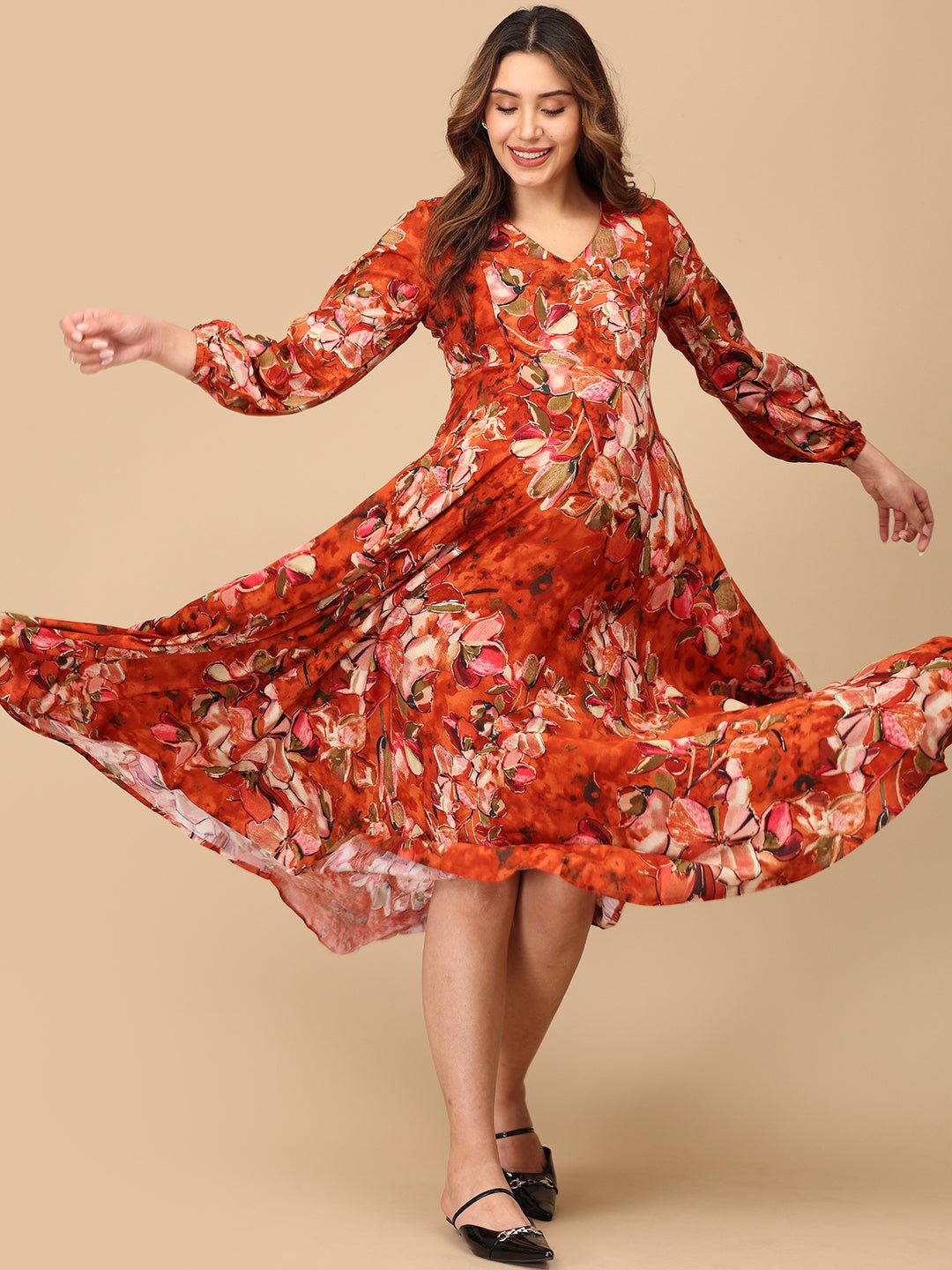 Rust in Show Maternity and Nursing Maxi Dress - DRS - SK - RSISW - S