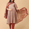 Rust Me Not Maternity and Nursing Kurta Set With Dupatta - MEW - SK - RSMN - S