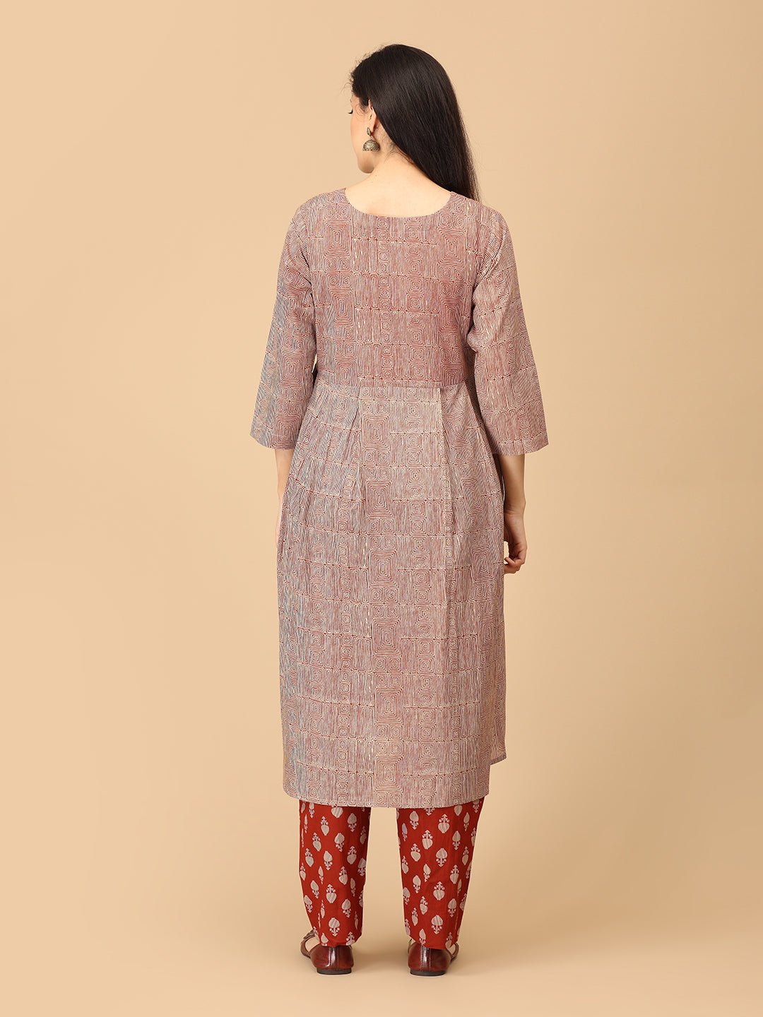 Rust Me Not Maternity and Nursing Kurta Set With Dupatta - MEW - SK - RSMN - S