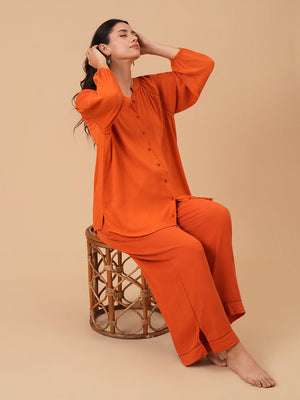 Rust We Trust Maternity and Nursing Nightwear Set - Rust Maternity Nightwear Set