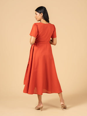 Rustic Moments Maternity Wrap Dress - S Maternity Casual Dress