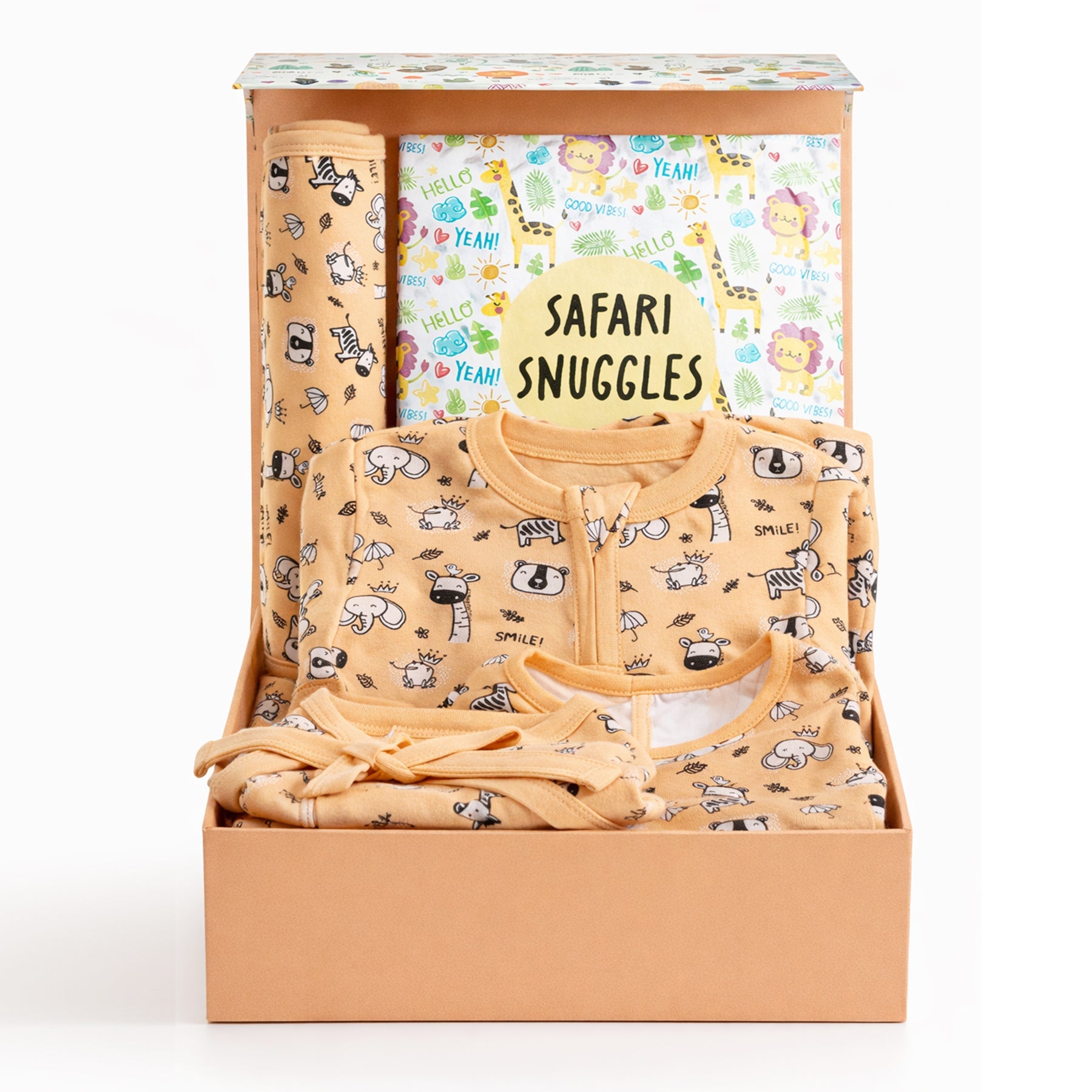 Sunset Safari 5 PCS New Born Gift Hamper Set - Shimmer