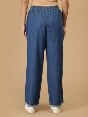 Blue Daylight Denim Women's Culotte Trousers - Women's Bottoms