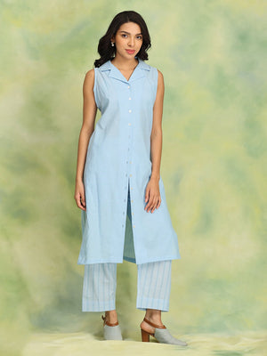 S Sky Serenade Women's Handloom Co - ord Set - Women's Co - ord Set