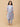 Front view of blue floral Saanjh Phool maternity kurta with empire waist ‚Äì comfortable pregnancy wear.
