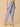 Side view of blue floral maternity pants ‚Äì soft cotton elastic waist trousers for pregnancy.