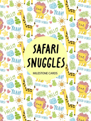 Safari Snuggles Milestone Cards - (Pack of 25) - MSCD - SFSN