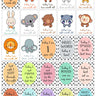 Safari Snuggles Milestone Cards - (Pack of 25) - MSCD - SFSN