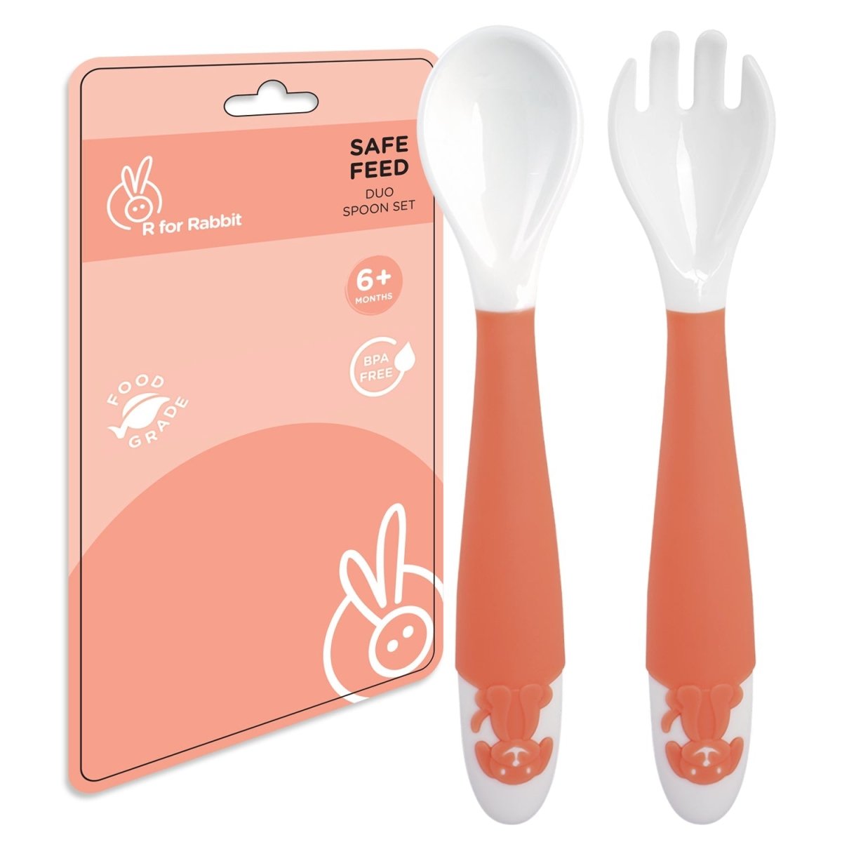 Safe Feed Duo Spoon Set- Orange - SFDSO01
