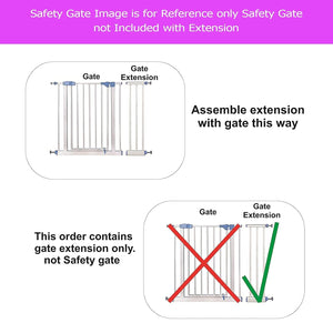 Safe-O-Kid -10CM Safety Gate Extension- White & Blue - Safety Gate