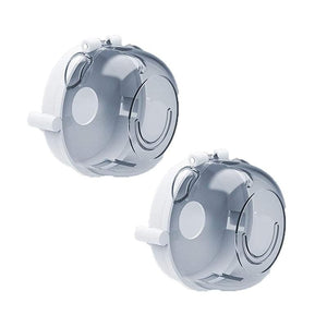 Safe - O - Kid - 2 Gas Stove Knob Covers/Guards - Transparent (Pack of 2) - SOK9GSKNOB01