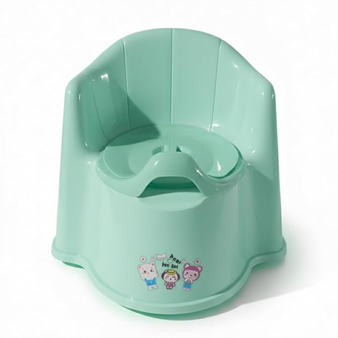 Safe - O - Kid 2 - in - 1 Baby Potty Seat with Backrest & Lid (1–4 Years) - Green - Potty Seat